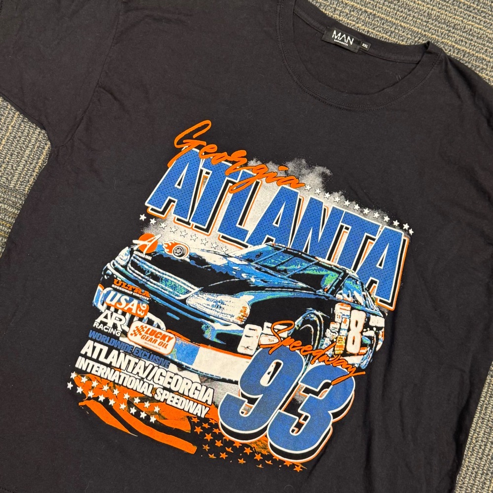 BoohooMAN Georgia Atlanta Racing Graphic T-Shirt Mens XXL